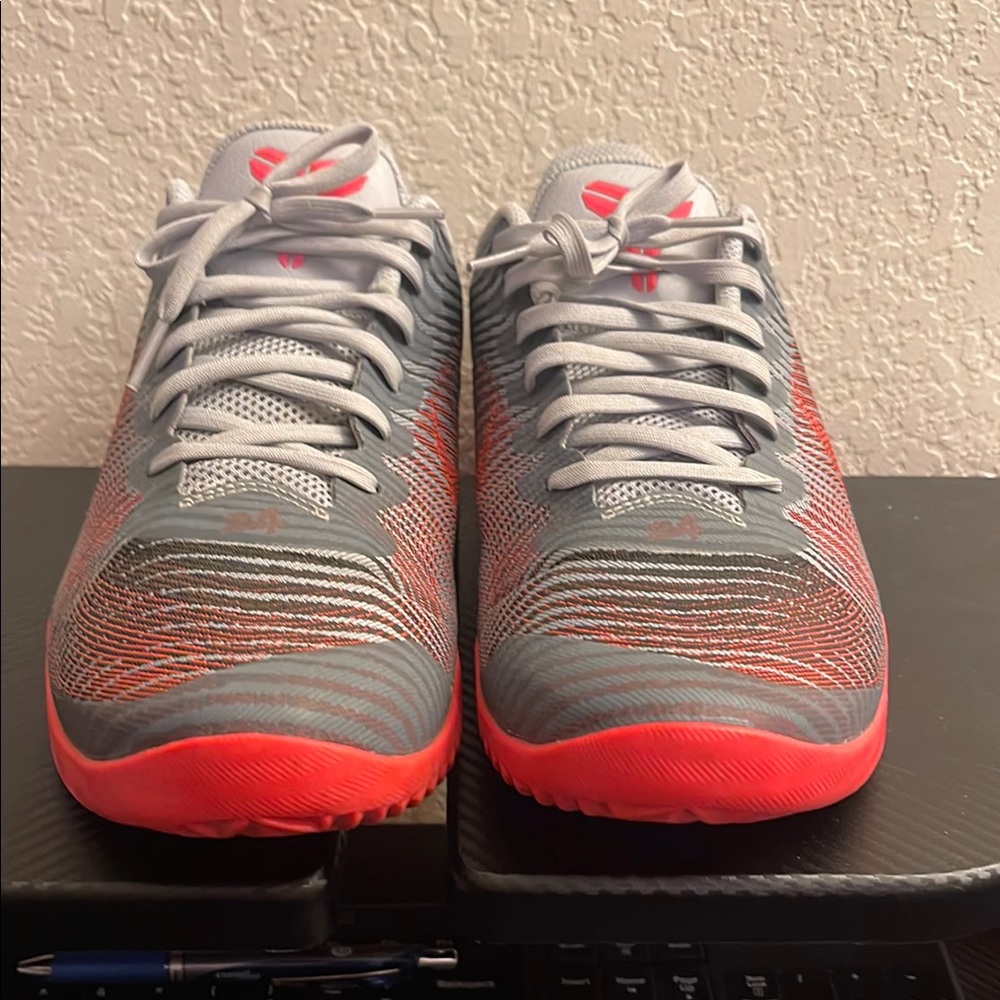 Nike Orange and Gray Athletic Shoes with Cushioned Sole